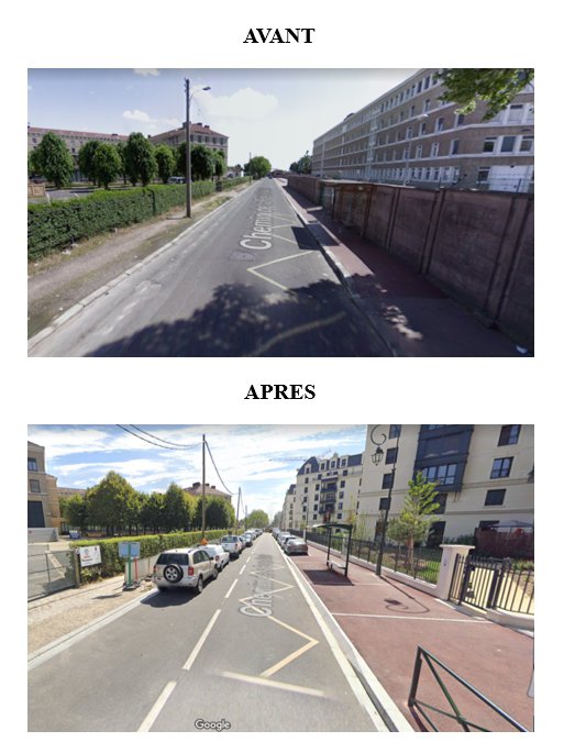 Une rénovation illégale, car elle aurait dû prendre en compte le vélo par une bande ou piste cyclable, ou bien une zone de rencontre.